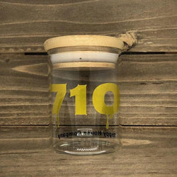 710 Glass Air Tight Smell Proof Stash Jar Container W/ Bamboo Suction Lid