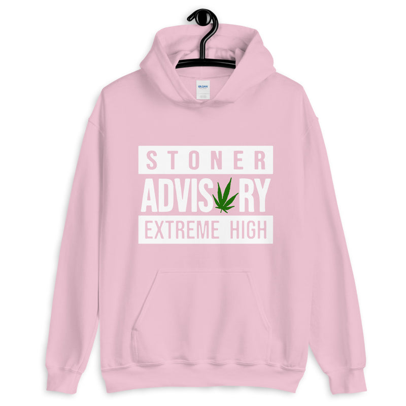 Stoner Advisory Extreme High Music Label Unisex Hoodie-Stoner Gifts-weed-710-Cannabis Smoker-420-Medical Marijuana-Mary Jane-beautiful-THC