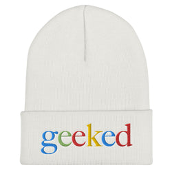 Geeked Beenie Cuffed Beanie-Graphic Hat, Unisex cap, cap, Cannabis, Stoner, Funny, Marijuana, Mary Jane, 420, 710, Wax, OiL, DABS, GAS, COLD