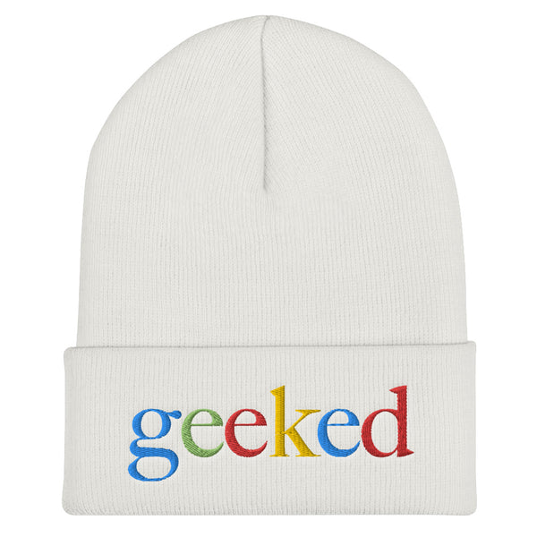 Geeked Beenie Cuffed Beanie-Graphic Hat, Unisex cap, cap, Cannabis, Stoner, Funny, Marijuana, Mary Jane, 420, 710, Wax, OiL, DABS, GAS, COLD