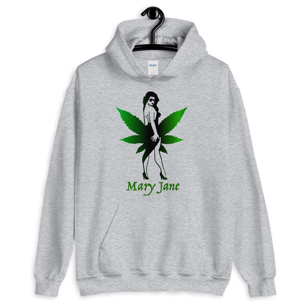 Mary Jane Leaf Unisex Hoodie-Stoner Gifts-Cannabis-Weed Hoodie-Unisex-Funny-Cannabis-420 hoodie-Medical Marijuana-Mary Jane-Funny Graphic