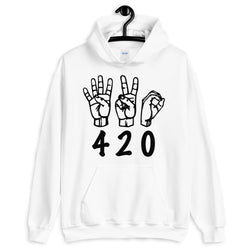 420 Hand Sign Language Graphic Unisex Hoodie