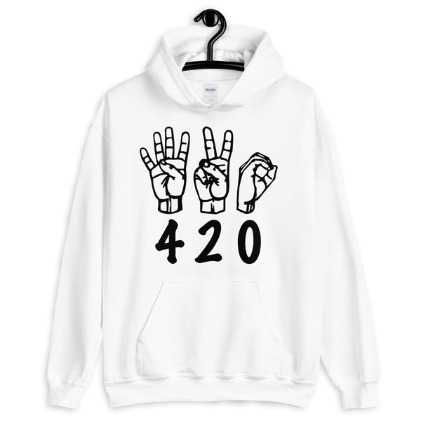 420 Hand Sign Language Graphic Unisex Hoodie