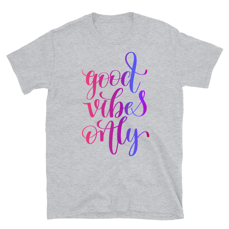 Good Vibes Only Short-Sleeve Unisex Black Font T-Shirt-Stoner Gifts-weed t-shirt-unisex-funny-Cannabis-420 Shirt-Medical Marijuana-Mary Jane