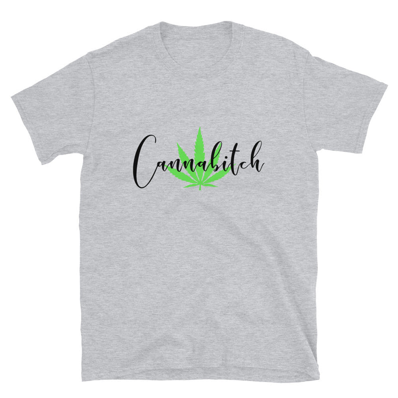 Cannab*tch Short-Sleeve Unisex Black Font Graphic T-Shirt-Stoner Gift-weed t-shirts-funny-Cannabis-420-710-Shirt-Medical Marijuana-Mary Jane