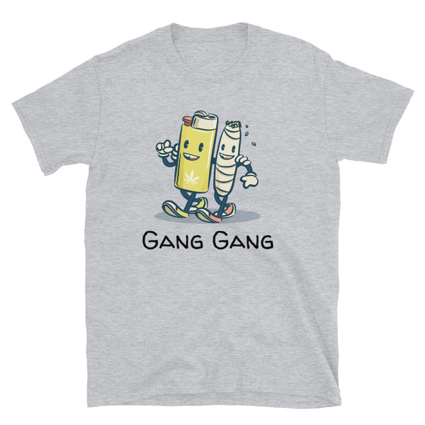 Gang Gang Short-Sleeve Unisex Black Font T-Shirt-Stoner Gifts-weed t-shirts-unisex-funny-Cannabis-420 Shirt-Medical Marijuana-Mary Jane