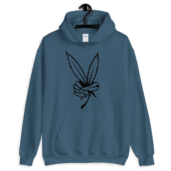 Leaf Peace Unisex Hoodie-Stoner Gifts-weed theme-710-Cannabis Smoker-420 hood-Medical Marijuana-Mary Jane-herb-beautiful-THC