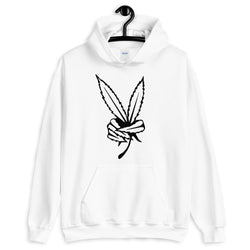 Leaf Peace Unisex Hoodie-Stoner Gifts-weed theme-710-Cannabis Smoker-420 hood-Medical Marijuana-Mary Jane-herb-beautiful-THC