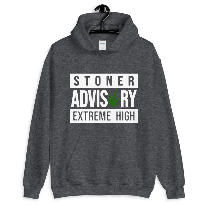 Stoner Advisory Extreme High Music Label Unisex Hoodie-Stoner Gifts-weed-710-Cannabis Smoker-420-Medical Marijuana-Mary Jane-beautiful-THC