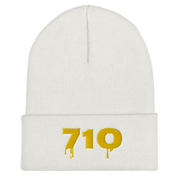 710 OIL Cuffed Beanie-Graphic Hat, Unisex cap, Baseball cap, Cannabis, Stoner, Funny, Marijuana, Mary Jane, 420, 710, Wax, OiL, DABS, GAS