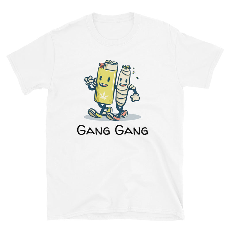 Gang Gang Short-Sleeve Unisex Black Font T-Shirt-Stoner Gifts-weed t-shirts-unisex-funny-Cannabis-420 Shirt-Medical Marijuana-Mary Jane