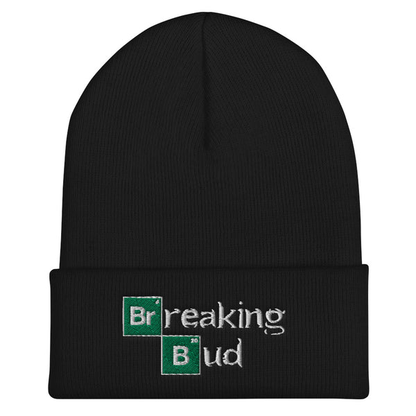 Breaking Bud Cuffed Beanie-THC-CBD-Science-Stoner Gift-Weed Hat-Cannabis hat-Marijuana theme-cap-winter cap