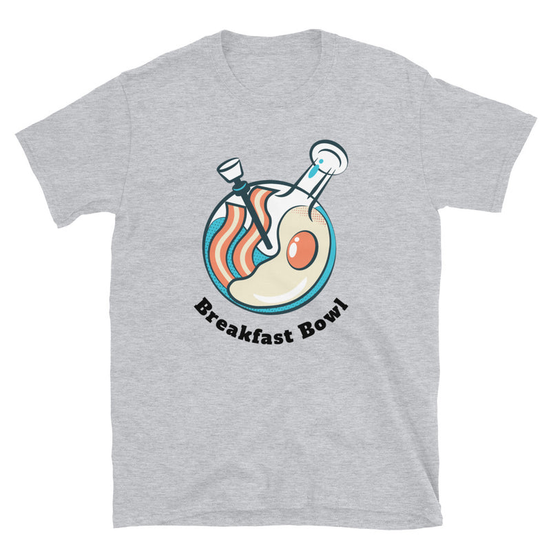 Breakfast Bowl Short-Sleeve Unisex Black Font Graphic T-Shirt-Stoner Gifts-weed t-shirt-funny-Cannabis-420 Shirt-Medical Marijuana-Mary Jane