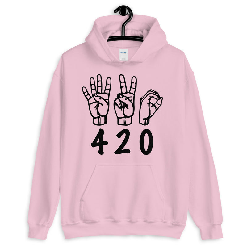 420 Hand Sign Language Graphic Unisex Hoodie