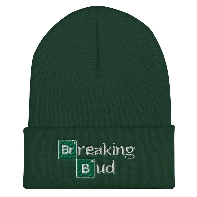 Breaking Bud Cuffed Beanie-THC-CBD-Science-Stoner Gift-Weed Hat-Cannabis hat-Marijuana theme-cap-winter cap