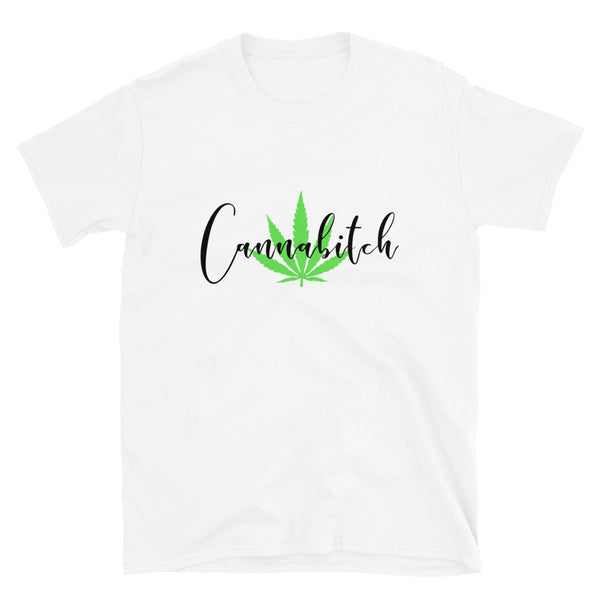 Cannab*tch Short-Sleeve Unisex Black Font Graphic T-Shirt-Stoner Gift-weed t-shirts-funny-Cannabis-420-710-Shirt-Medical Marijuana-Mary Jane